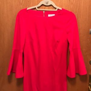 Calvin Klein dress with 3/4 bell sleeve.